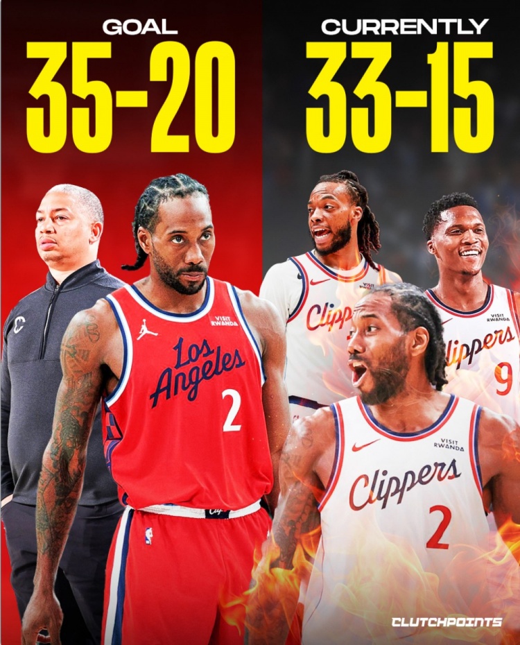 快船沖刺階段達(dá)標(biāo)在望 盧指導(dǎo)目標(biāo)僅差兩勝